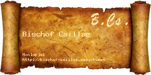 Bischof Csillag névjegykártya